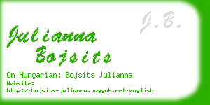 julianna bojsits business card